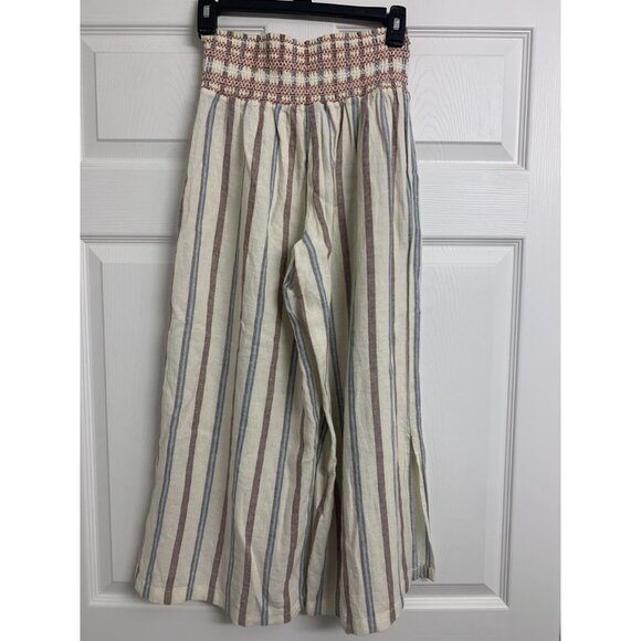 Rewash Linen Sripe Cropped Lightweight Pants Size M - Picture 3 of 8